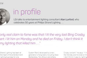 Alan Luxford’s 50th Anniversary at Strand Lighting: Client – Philips Entertainment